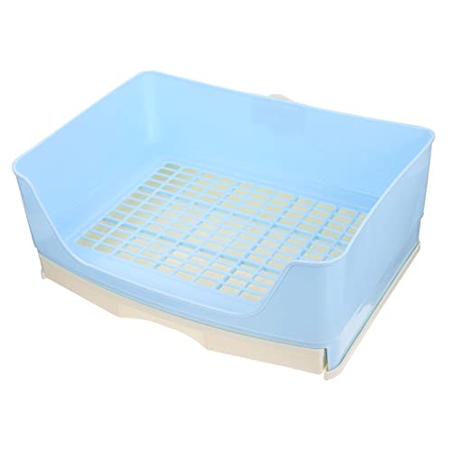 BUGUUYO Kaninchentoilette Hase Wurf drinnen Kaninchenstreu kleine Katzentoilette Kaninchen Töpfchen Kaninchentöpfchen aus Kunststoff Praktisches Häschen-Töpfchen Blau von BUGUUYO