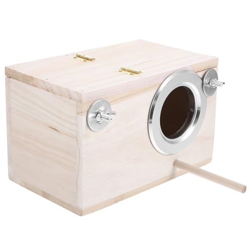 BUGUUYO Nistkasten Aus Holz Für Vögel Mit Sitzstange Für Finken Nymphensittiche Und Wellensittiche Bruthaus Für Käfige Mit Einfacher Reinigung BUGUUYO Nistkasten Aus Holz Für Vögel Mit Sitzstange Für Finken Nymphensittiche Und Wellensittiche Bruthaus Für Käfige Mit Einfacher Reinigung von BUGUUYO