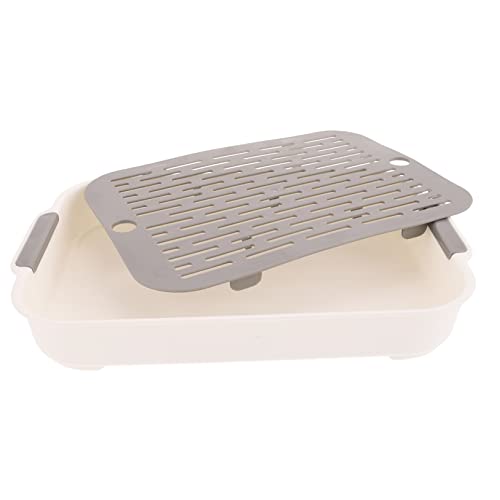 BUGUUYO Kaninchen Toilette Rechteckige Nagetier Toilette Hamster Klo Bunny Litter Box Für Kaninchen Und Meerschweinchen Haustier Badezimmer Zubehör Mondweiß BUGUUYO Kaninchen Toilette Rechteckige Nagetier Toilette Hamster Klo Bunny Litter Box Für Kaninchen Und Meerschweinchen Haustier Badezimmer Zubehör Mondweiß von BUGUUYO