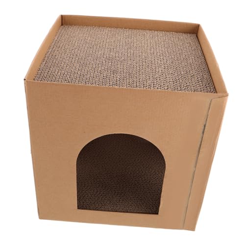 BUGUUYO Katzenkratzbrett Katzenstreu Pappkratzbrett Katzenversteck katzennest katzenmöbel katzenspielzeug Sofa-Katzenkratzer Katze Kratzer pad Haustiernest aus Pappe Wellpapier Chocolate von BUGUUYO
