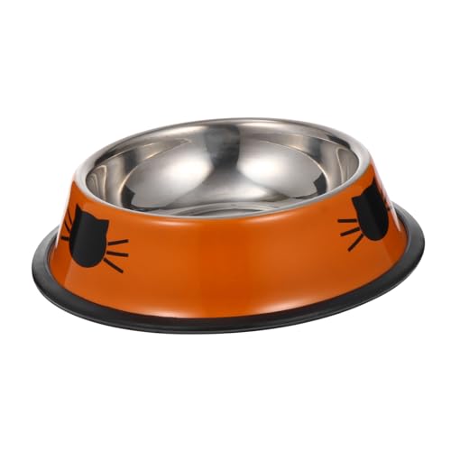 BUGUUYO Katzennapf Aus Edelstahl Futterspender Wasserspender Für Katzen Behälter Für Katzenfutter Hundegeschirr Fressnapf Für Katzen Wasserspender Für Haustiere Orange Rostfreier Stahl BUGUUYO Katzennapf Aus Edelstahl Futterspender Wasserspender Für Katzen Behälter Für Katzenfutter Hundegeschirr Fressnapf Für Katzen Wasserspender Für Haustiere Orange Rostfreier Stahl von BUGUUYO