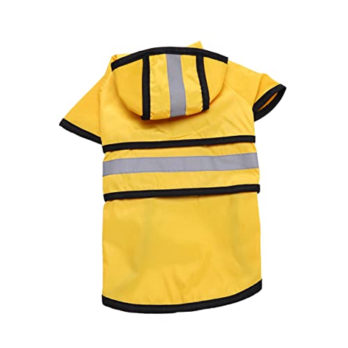 BUGUUYO Hunderegenmantel Haustier-Slicker reflektierende Regenjacke mit Kapuze für Hunde wasserdichte Haustierkleidung BUGUUYO Hunderegenmantel Haustier-Slicker reflektierende Regenjacke mit Kapuze für Hunde wasserdichte Haustierkleidung von BUGUUYO