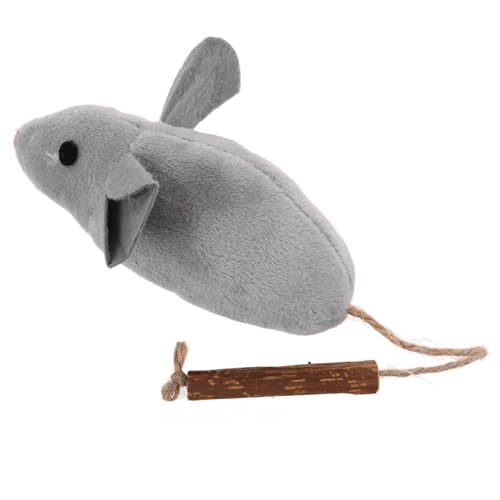 BUGUUYO Katzenspielzeug Flauschige Plüschmauskatze Beißspielzeug Für Katzen Sich Bewegende Mauskatze Quietschende Mäusekatze Katzenminze Mäuse Für Katzen Katzenbeißspielzeug Grey Holz BUGUUYO Katzenspielzeug Flauschige Plüschmauskatze Beißspielzeug Für Katzen Sich Bewegende Mauskatze Quietschende Mäusekatze Katzenminze Mäuse Für Katzen Katzenbeißspielzeug Grey Holz von BUGUUYO