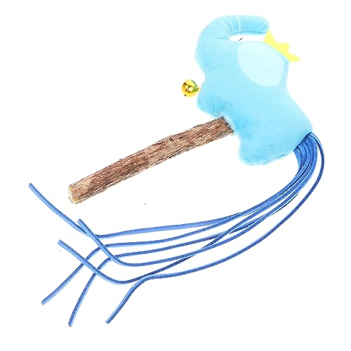 BUGUUYO Spielzeug Für Kätzchen Holzgriff Katze Teaser Stick Stofftier Kauspielzeug von BUGUUYO