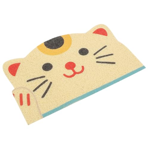 BUGUUYO Katzenstreu Matte Katzenstreumatten Katzenstreueinlage Katzentoiletteneinlagen Futtermatte für Katzen Wurf katzenmatte katzenbett Kätzchenstreumatte katzenfutter pad PVC von BUGUUYO