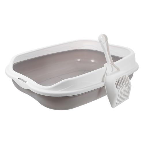 BUGUUYO Katzentoilette spritzwassergeschützter Katzensandkasten für Haustierzubehör Katzentoilette mit großer Kapazität BUGUUYO Katzentoilette spritzwassergeschützter Katzensandkasten für Haustierzubehör Katzentoilette mit großer Kapazität von BUGUUYO