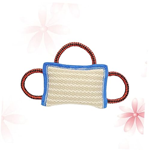 BUGUUYO Haustierspielzeug Kaukissen Für Hunde Aus Jute 3 Griffe Solide Konstruktion Für Das Hundetraining Interaktive Spielzeit BUGUUYO Haustierspielzeug Kaukissen Für Hunde Aus Jute 3 Griffe Solide Konstruktion Für Das Hundetraining Interaktive Spielzeit von BUGUUYO