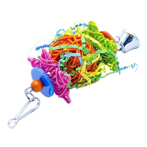 BUGUUYO Papageien-beißspielzeug Vogel-kauspielzeug Hängefunktion Vogelkäfig-hängespielzeug Sittich-Spielzeug Haustier-Vogel-Spielzeug Vogel-beißspielzeug Holzmaterial von BUGUUYO