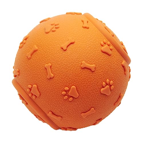 BUGUUYO Kauspielzeug für Hunde Welpen-Backenzahn-Spielzeug Welpe Backenzahn Kugel Hundespielzeug Spielzeuge Quietschendes Welpenspielzeug Welpen quietschender Ball beissen Beißball Gummi von BUGUUYO