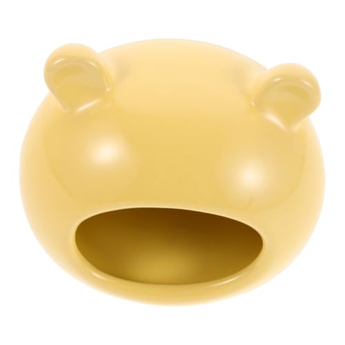 BUGUUYO Keramik Hamsterhaus Groß Gelb Natürlich Kühlendes Versteck mit EIS-Haus-Design Atmungsaktive Haustier-höhle für Kleine Tiere Wie Hamster Flughörnchen Igel für Sommernest im Käfig BUGUUYO Keramik Hamsterhaus Groß Gelb Natürlich Kühlendes Versteck mit EIS-Haus-Design Atmungsaktive Haustier-höhle für Kleine Tiere Wie Hamster Flughörnchen Igel für Sommernest im Käfig von BUGUUYO