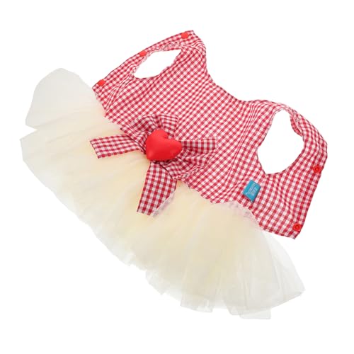 BUGUUYO Kleidung für Haustiere Haustierkleidung Mode-Forward-Hundekleidung Chihuahua-Welpenkleidung Hundekleid für Mädchen Hundekleider Bowknot -Geburtstagskleid Tutu -Rockmode Polyester von BUGUUYO