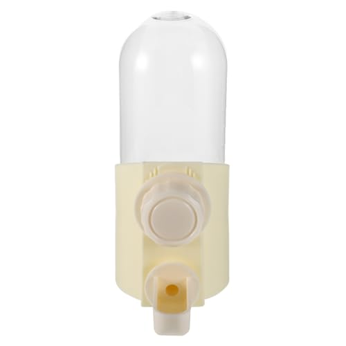 BUGUUYO Kleiner Trinkbrunnen für Haustiere Vogelwasserfuttermittel Tränke für Küken Pet Bird Feeder Bewässerungszubehör für die Vogelfütterung Taubenfutter Plastik Beige von BUGUUYO