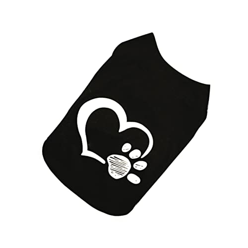 BUGUUYO Hund Weste Stoff Hawaii-Hemden Hawaiihemd Ärmellose Hemden Trachtenhemd Schwarze Bluse Kostüm Party-Hundetuch Haustierweste Perlmutt Hündchen Gurt Overall Shirt von BUGUUYO
