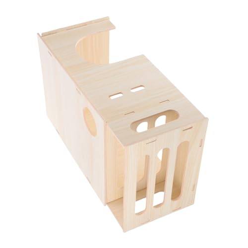 BUGUUYO Kleines aus Holz für Hamster und Meerschweinchen Unbehandelt Multifunktionale Rückzugshütte für Chinchillas Ratten und Andere Kleintiere Schlafen Fressen BUGUUYO Kleines aus Holz für Hamster und Meerschweinchen Unbehandelt Multifunktionale Rückzugshütte für Chinchillas Ratten und Andere Kleintiere Schlafen Fressen von BUGUUYO