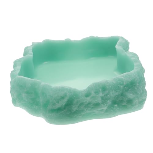 BUGUUYO Reptilien-wasserschale Aus Resin Leuchtende Futterschale Für Terrarien rutschfest Und Langlebig Geeignet Für Schildkröten Und Andere Reptilien Für Wasser Und Futter von BUGUUYO