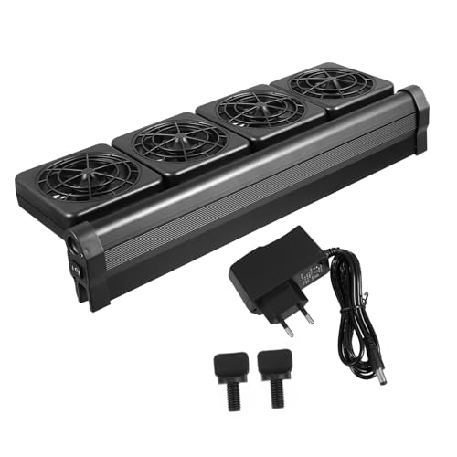 BUGUUYO Lüfter für Fischbecken Aquarienkühler Kalter Windkühler für Aquarien Lüftersystem für Aquarien 4-Kopf-Aquarium-Kühlsystem Lüfter für Frischwasser Aquarium-Fan Plastik Black BUGUUYO Lüfter für Fischbecken Aquarienkühler Kalter Windkühler für Aquarien Lüftersystem für Aquarien 4-Kopf-Aquarium-Kühlsystem Lüfter für Frischwasser Aquarium-Fan Plastik Black von BUGUUYO