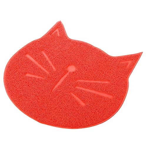 BUGUUYO Tischset in Katzenform Nicht für Haustiere Hundefutter Rot 38 X 38 cm PVC von BUGUUYO