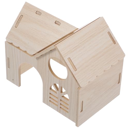BUGUUYO Holz Hamster Meerschweinchen Holz Versteck Ratte Unterschlupf Spaß Spielhaus Für Chinchilla von BUGUUYO