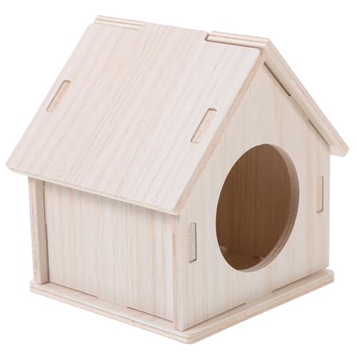 BUGUUYO Kleintier Für Hamster Eichhörnchen Und Meerschweinchen Gemütlicher Rückzugsort Aus Massivem Holz Warm Und Sicher Für Kleintiere Als Hamsterversteck Und Spielplatz von BUGUUYO