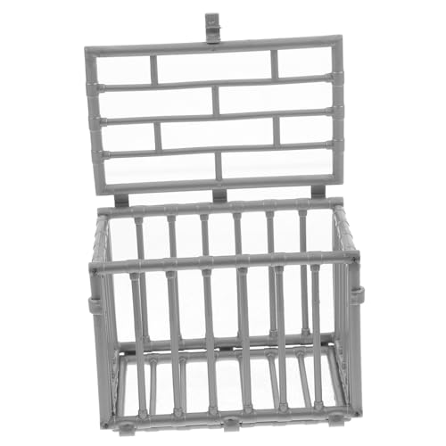 BUGUUYO Miniatur Käfig Modell Kunststoff Mini Käfig Dekoration Kleine Aufbewahrung für Action Figuren und DIY Zubehör für Haus Schlafzimmer Wohnzimmer Tischdeko von BUGUUYO