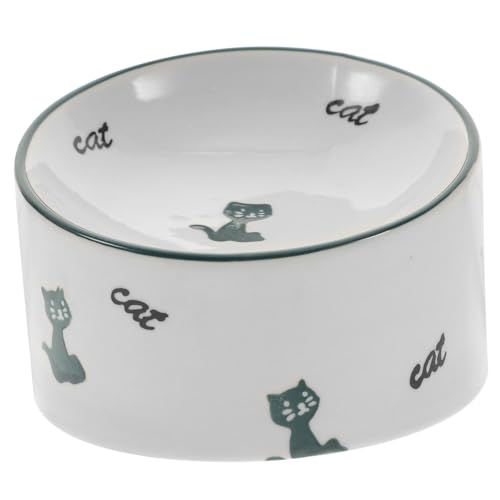 BUGUUYO Neigbarer Katzennapf aus Keramik Katzennapf erhöht Katze wasserbrunnen pet Bowl katzenfutter schüssel Hundenäpfe Katzennäpfe Fressnapf aus Keramik praktischer Hundenapf füttern von BUGUUYO