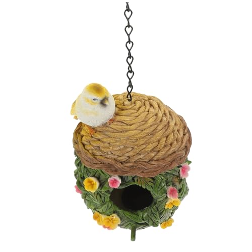 BUGUUYO Vogelhäuschen aus Kunstharz Ornament für Papageien Nistkasten warmes Nest für Vögel Gartendekoration Vogelnest für den Hof BUGUUYO Vogelhäuschen aus Kunstharz Ornament für Papageien Nistkasten warmes Nest für Vögel Gartendekoration Vogelnest für den Hof von BUGUUYO