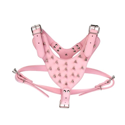 BUGUUYO Pu-Hunde-Nieten-Design Brustumfang 65–85 cm Halsumfang 42–65 cm von BUGUUYO