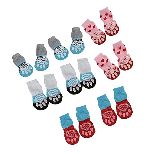 BUGUUYO Paar rutschfeste Haustiersocken Slipper Socken Für Herren Hündchen Söckchen Hundepfotenpolster Crew Socken Sommerschuhe Für Hunde Socken Für Stockhundeschuhe Bulldoggen BUGUUYO Paar rutschfeste Haustiersocken Slipper Socken Für Herren Hündchen Söckchen Hundepfotenpolster Crew Socken Sommerschuhe Für Hunde Socken Für Stockhundeschuhe Bulldoggen von BUGUUYO