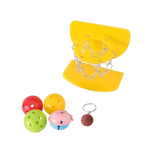 BUGUUYO Parrot Basketball Spielzeug Für Vögel Kauspielzeug Für Papageien Basketballkorb Und Bällen Aktivitäts Und Entwicklungsspielzeug Für Wellensittiche Klein Gelb BUGUUYO Parrot Basketball Spielzeug Für Vögel Kauspielzeug Für Papageien Basketballkorb Und Bällen Aktivitäts Und Entwicklungsspielzeug Für Wellensittiche Klein Gelb von BUGUUYO