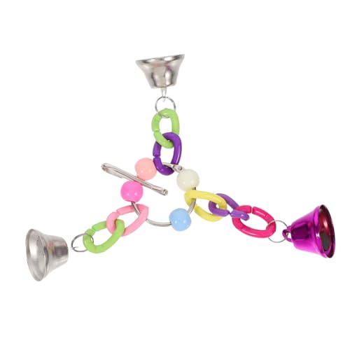 BUGUUYO Papagei Käfig Zubehör Papageien Papagei Glocke Papageien Bellenspiel Papageien Kette Vogel hängende Glocke Papageienglockenspielzeug Metall von BUGUUYO