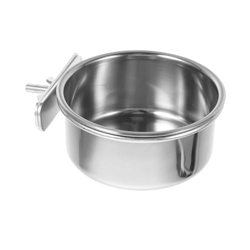 BUGUUYO Papageienfutterstation Mit Wasserbecher Hängende Vogeltränke Für Papageien Und Macaws Silber Kleine Für Vogelkäfige BUGUUYO Papageienfutterstation Mit Wasserbecher Hängende Vogeltränke Für Papageien Und Macaws Silber Kleine Für Vogelkäfige von BUGUUYO