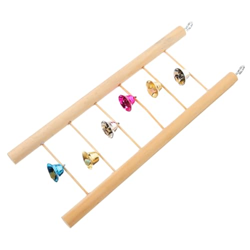 BUGUUYO Papageienschrittspielzeug Vogelleitern drinnen Glocke Vogel kletterleiter Vogelkletternspielzeug Leiter aus Papageienholz Kletterleiter für Papageien Papageienleitern hölzern BUGUUYO Papageienschrittspielzeug Vogelleitern drinnen Glocke Vogel kletterleiter Vogelkletternspielzeug Leiter aus Papageienholz Kletterleiter für Papageien Papageienleitern hölzern von BUGUUYO