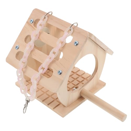 BUGUUYO Parrot Hut aus Holz mit Schaukel und Sitzstange Kompakter Stabiler Nistkasten zum Aufhängen für Papageien Wellensittiche Zucht und Eiablage im Garten und Käfig BUGUUYO Parrot Hut aus Holz mit Schaukel und Sitzstange Kompakter Stabiler Nistkasten zum Aufhängen für Papageien Wellensittiche Zucht und Eiablage im Garten und Käfig von BUGUUYO