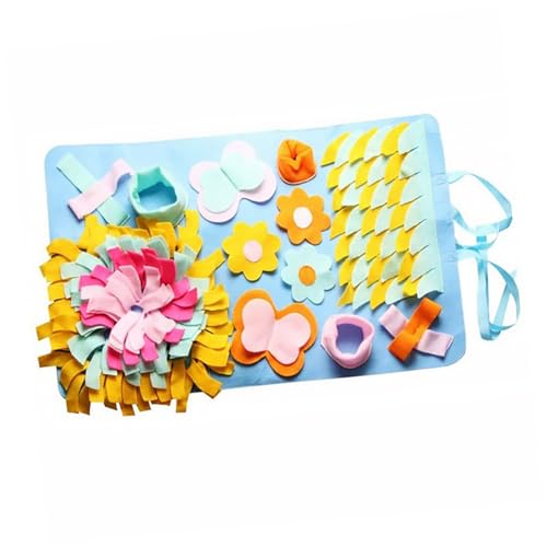 BUGUUYO Bunte Hund langsam Fütterung Matte Pet Snuffling Spielzeug Pad Pet Training Matte Treat Dispenser BUGUUYO Bunte Hund langsam Fütterung Matte Pet Snuffling Spielzeug Pad Pet Training Matte Treat Dispenser von BUGUUYO