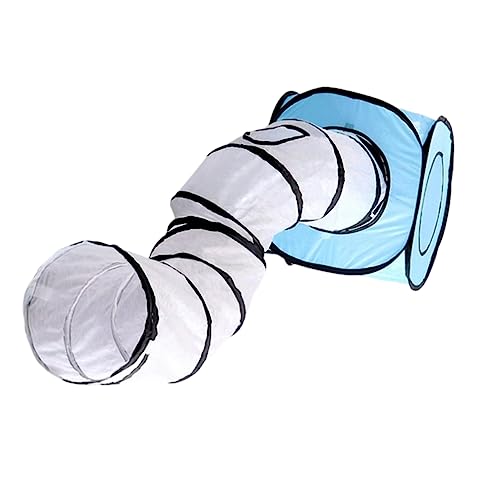 BUGUUYO Pet-Tube-Spielzeug Katzenhaus Katzenzelte für Wohnungskatzen Futterspender Käfig Eingang katzentunnel interaktives Spielzeug zusammenklappbares Tunnelspielzeug Katzenspielzeug Blue BUGUUYO Pet-Tube-Spielzeug Katzenhaus Katzenzelte für Wohnungskatzen Futterspender Käfig Eingang katzentunnel interaktives Spielzeug zusammenklappbares Tunnelspielzeug Katzenspielzeug Blue von BUGUUYO
