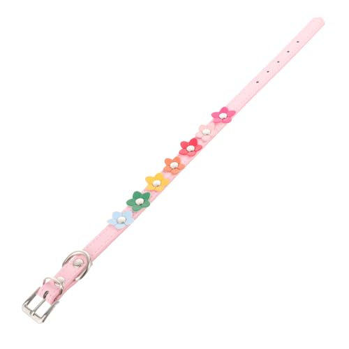 BUGUUYO Pu-haustierhalsband Hundehalsband Modisches Dekoratives Blumenhalsband Bequem Für Welpen Verstellbar Für Mädchen von BUGUUYO