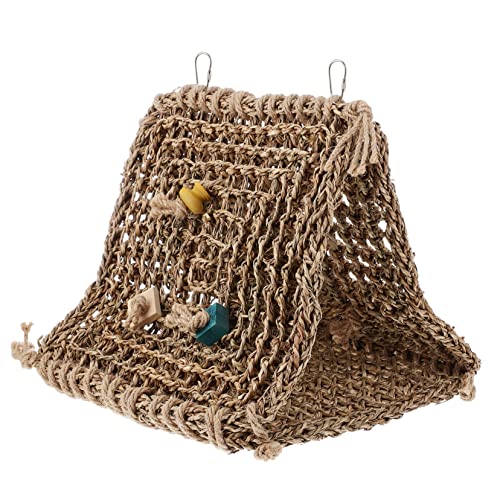 BUGUUYO Haustier Hängematte Vogel Nest Papagei Bett Papagei Bett Nest Vogel Schlaf Nest Rattan Schaukel Bett für Käfig BUGUUYO Haustier Hängematte Vogel Nest Papagei Bett Papagei Bett Nest Vogel Schlaf Nest Rattan Schaukel Bett für Käfig von BUGUUYO