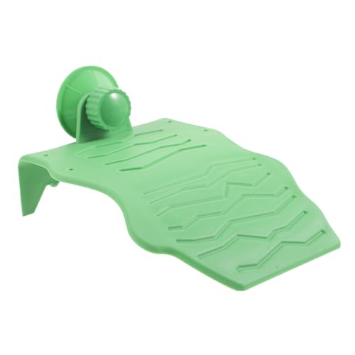 BUGUUYO Reptilien zubehör Terrarium zubehör Terrarium Dekoration Terrarien Zubehör Reptilienzubehör Frosch-Panzer Schildkröte Zwerg klein Turtle Panzerzubehör Turtle Rampe Plastik Green von BUGUUYO