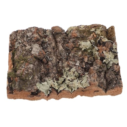 BUGUUYO Rinde Dekoration Reptilien Habitat Korkbaum Rinde Reptilien Versteck Terrarium zubehör Kork Dekoration Innen Hintergrund für Reptilienbecken Reptilien-Hintergrundrinde Dark Brown von BUGUUYO