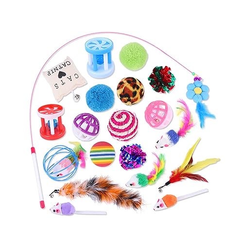 BUGUUYO Satz Katzenspielzeug-Set Spaß Katzen-Teaser- Ball Für Wohnungskatzen Katzenspielzeug Interaktiv Stimulation Bälle Für Wohnungskatzen Katzenspiele Plüsch BUGUUYO Satz Katzenspielzeug-Set Spaß Katzen-Teaser- Ball Für Wohnungskatzen Katzenspielzeug Interaktiv Stimulation Bälle Für Wohnungskatzen Katzenspiele Plüsch von BUGUUYO