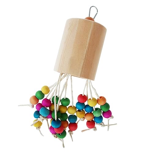 BUGUUYO Papageien Spielzeug Naturholz Bissfestes Kauspielzeug Mit Bunten Holzperlen Für Nymphensittiche Wellensittiche Und Andere Vögel Fördert Spiel Und BUGUUYO Papageien Spielzeug Naturholz Bissfestes Kauspielzeug Mit Bunten Holzperlen Für Nymphensittiche Wellensittiche Und Andere Vögel Fördert Spiel Und von BUGUUYO