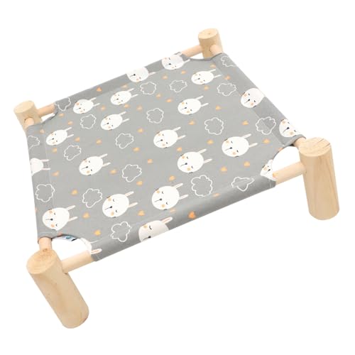 BUGUUYO Erhöhtes Katzenbett Aus Holz Katzenhängematte Abnehmbar Für Den Einsatz Grey Bunny Kit BUGUUYO Erhöhtes Katzenbett Aus Holz Katzenhängematte Abnehmbar Für Den Einsatz Grey Bunny Kit von BUGUUYO