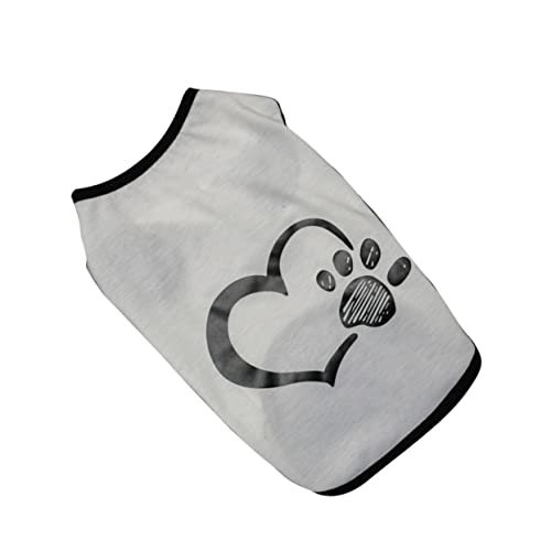 BUGUUYO Langlebige Haustierweste mit Herz-Fußabdruck-Muster Bequeme Hundekleidung Dackel-Hundeweste Haustierweste Frühlings-/Sommer-Hundekostüme BUGUUYO Langlebige Haustierweste mit Herz-Fußabdruck-Muster Bequeme Hundekleidung Dackel-Hundeweste Haustierweste Frühlings-/Sommer-Hundekostüme von BUGUUYO