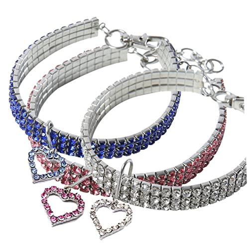 BUGUUYO Verstellbare Größe S Hundehalsband Modische Kristall-Halskette Mit Herzmuster Katzenhalsband Haustier-sicherheitskette Weiß BUGUUYO Verstellbare Größe S Hundehalsband Modische Kristall-Halskette Mit Herzmuster Katzenhalsband Haustier-sicherheitskette Weiß von BUGUUYO