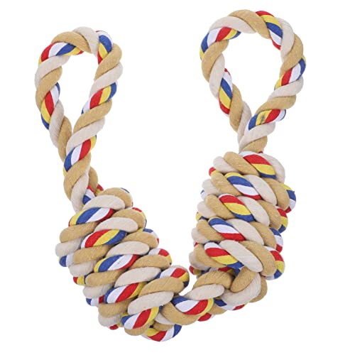 BUGUUYO Tauziehen des Kriegsspielzeugseils Hund Seilspielzeug Big Dog Toy beissen für groß Welpenspielzeug Kauer Haustier -Kauspielzeug Baumwollseil von BUGUUYO