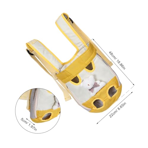 BUGUUYO Tragbarer Haustier Rucksack Vorne für Kleine Hunde und Katzen Doppelte Schultergurte Atmungsaktives Material Robustes Reißfestes Design Komfortabel für Wandern und Reisen Geeignet von BUGUUYO