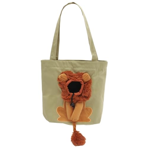 BUGUUYO Reisetasche Für Katzen Löwenform Große Katzentragetasche Für Katzen Und Hunde Canvas-umhängetasche Für Haustiere Leicht Zu Reinigen Bezauberndes Löwendesign Für Reisen Im Freien von BUGUUYO