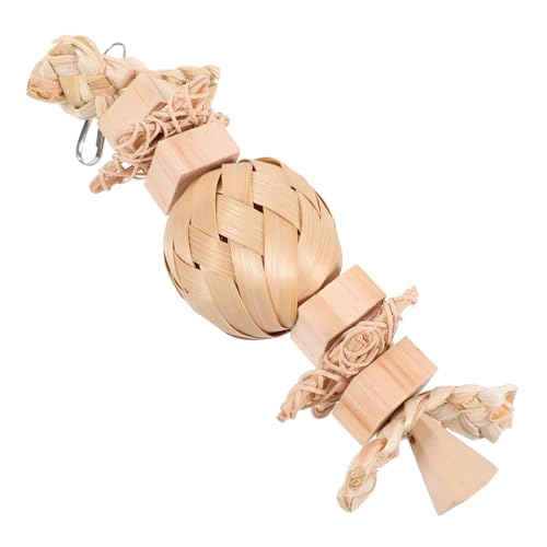 BUGUUYO Bird Toy Naturholz Für Papageien Und Wellensittiche Kauspielzeug Mit Kauspielzeug- Hängendes Spielzeug Für Vögel Und Beschäftigung von BUGUUYO