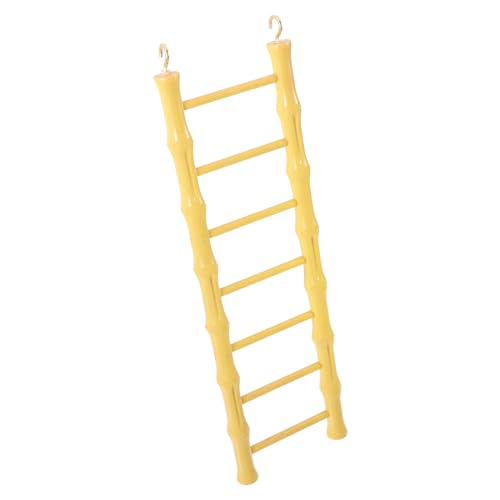 BUGUUYO Hamsterleiter und Wellensittich Kletterspielzeug aus Naturholz Verstellbar mit Kletterstufen für Papageien und Kleine Haustiere Sicher und Langlebig von BUGUUYO