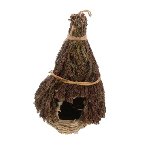 BUGUUYO Geflochtenes Vogelnest Aus Gras Für Draußen Hängendes Nest Für Kleine Vögel Wie Schmetterlinge Und Kanarienvögel Natürliche Gartendekoration Mit Rustikalem Charme BUGUUYO Geflochtenes Vogelnest Aus Gras Für Draußen Hängendes Nest Für Kleine Vögel Wie Schmetterlinge Und Kanarienvögel Natürliche Gartendekoration Mit Rustikalem Charme von BUGUUYO
